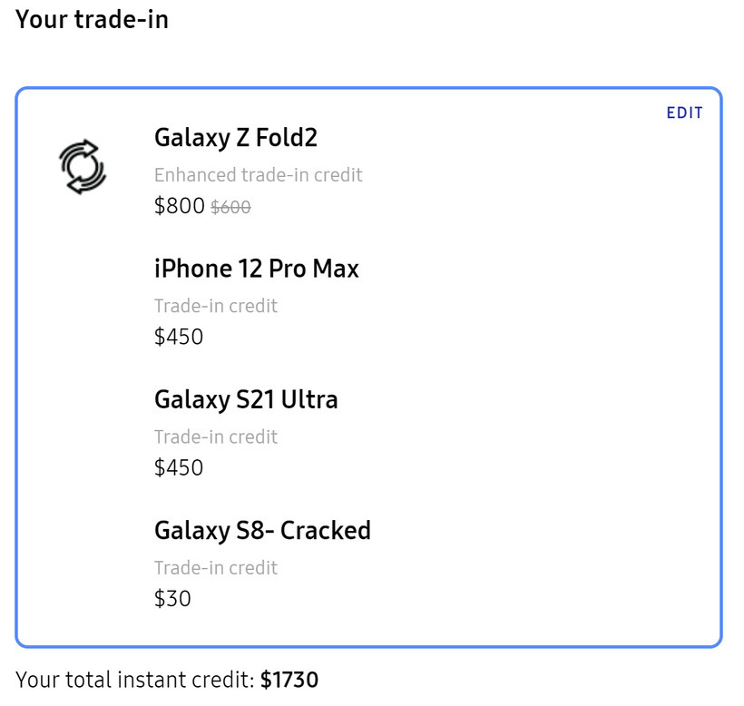 samsung trade in z fold 3 2