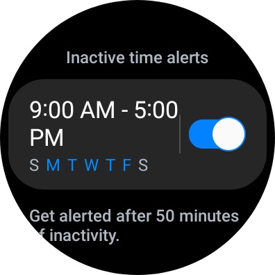 Galaxy Watch 4 Samsung Health Inactive Alerts