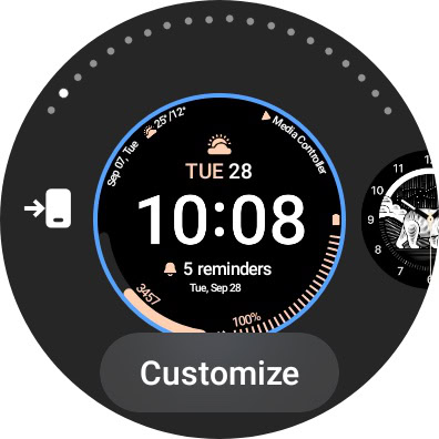 Galaxy Watch 4 Screenshot Customize Face