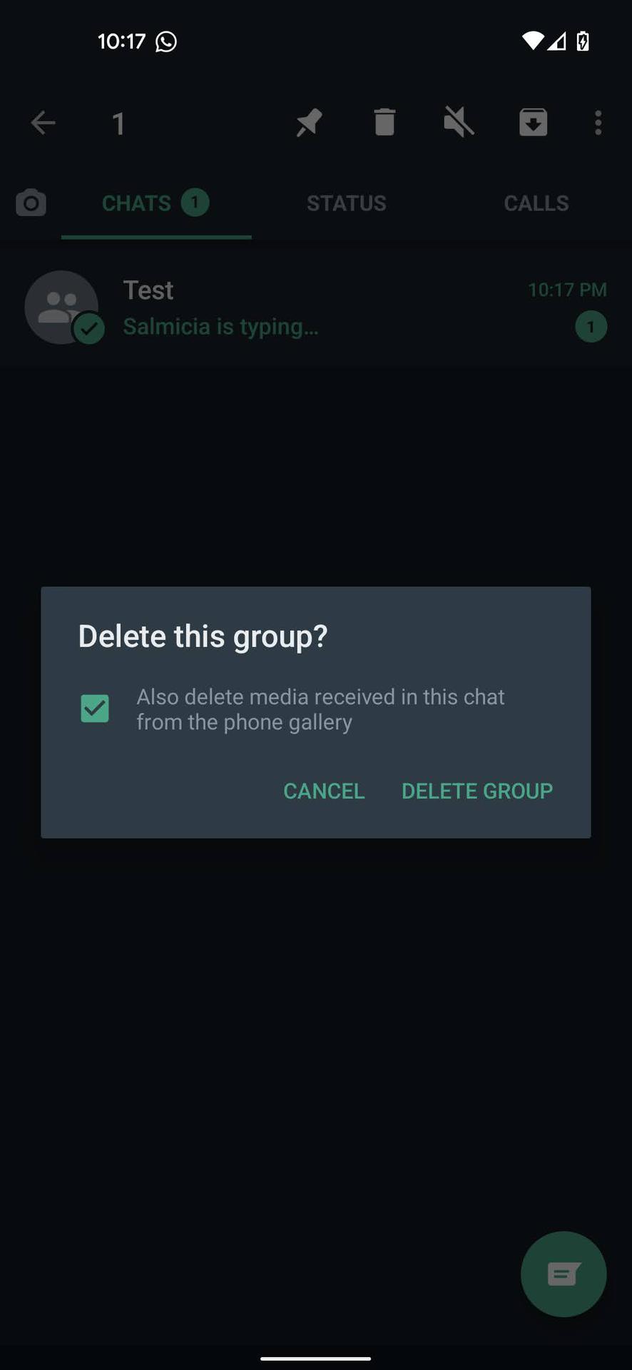 How to delete group chat on WhatsApp 5