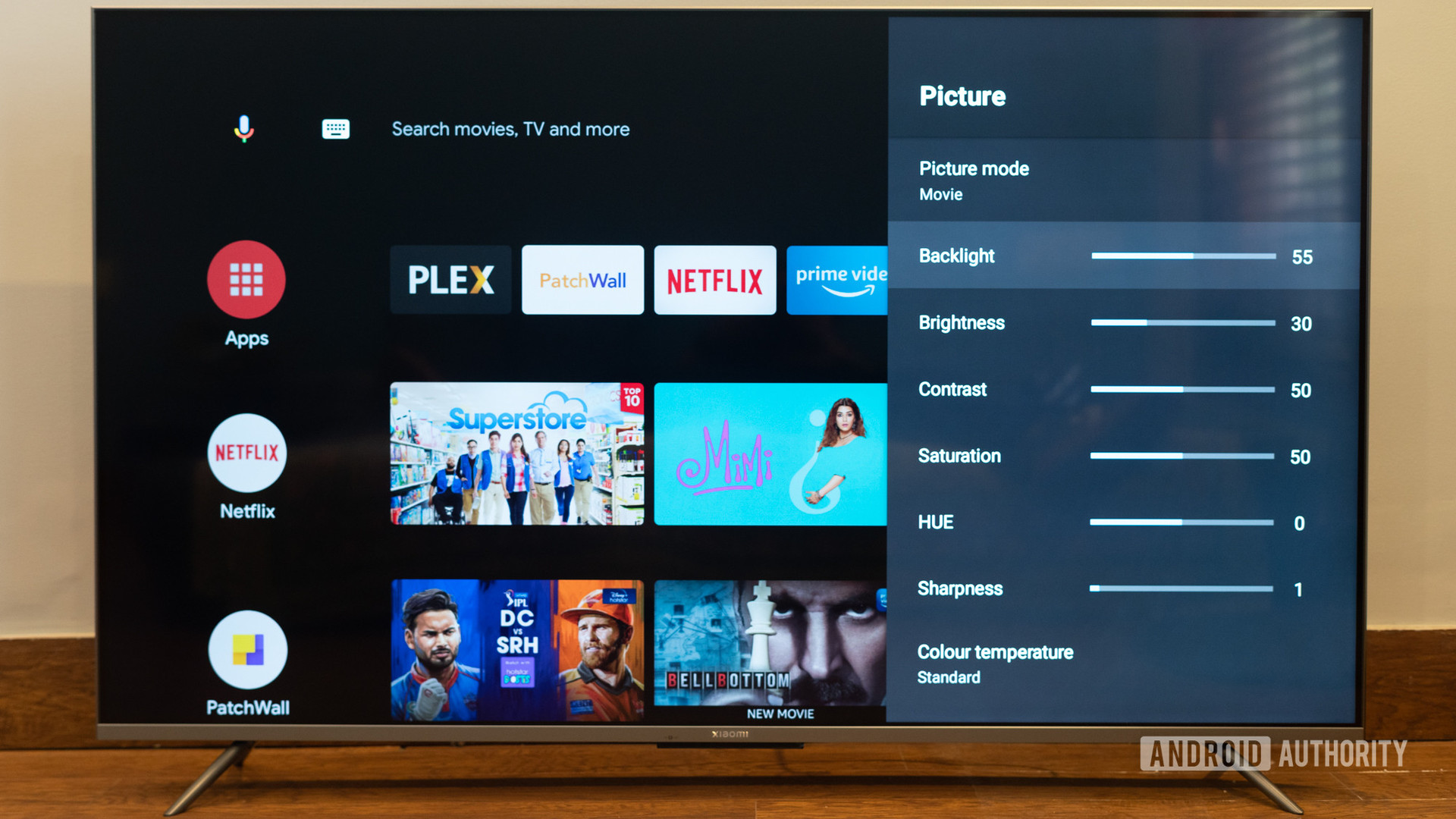 Mi TV 5x 55 inch review display modes and picture settings