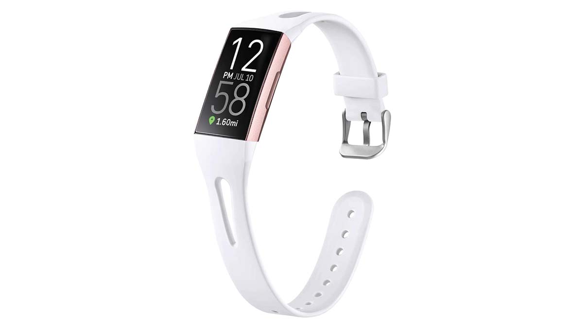 Product image of a Ouwegaga Silicone Band in white.