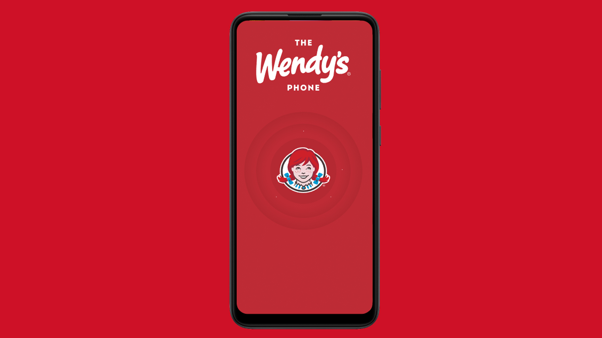 The front of Wendy's Canada's mysterious Android phone.