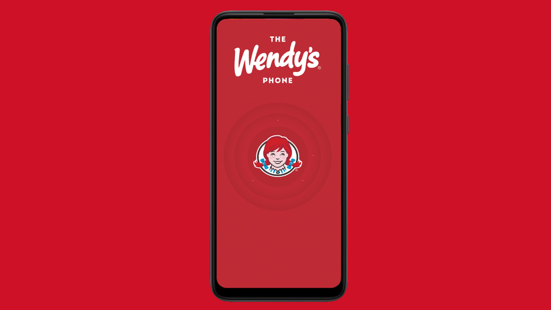 The front of Wendy's Canada's mysterious Android phone.