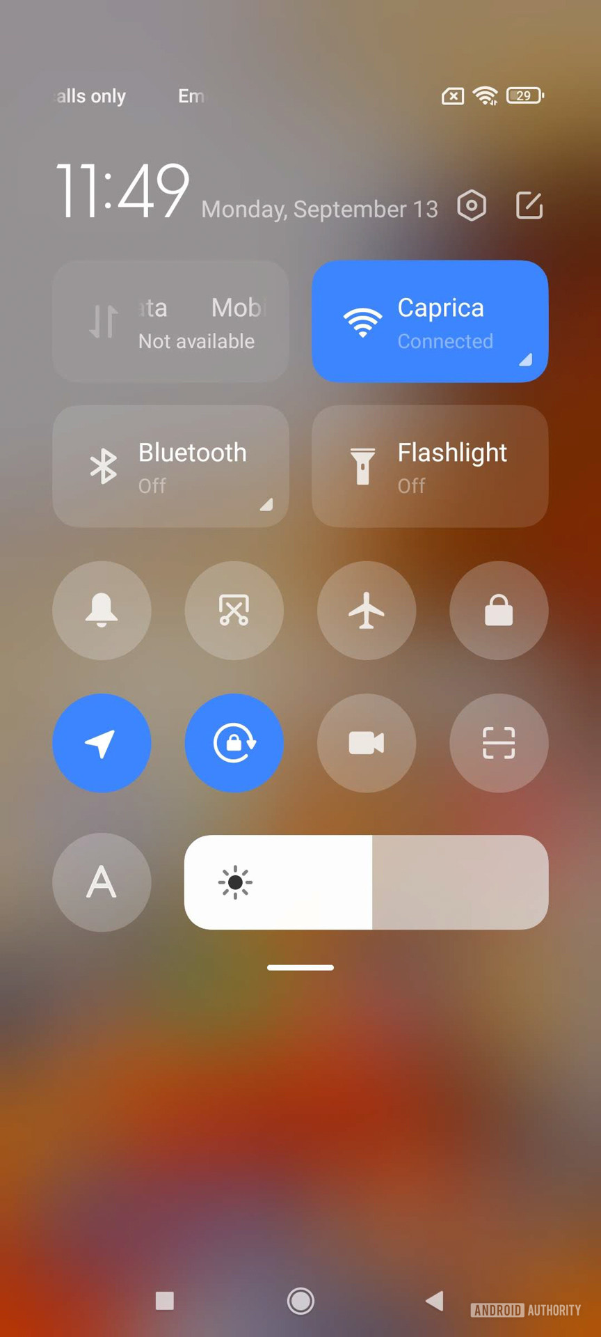 Xiaomi 11T Pro MIUI quick settings