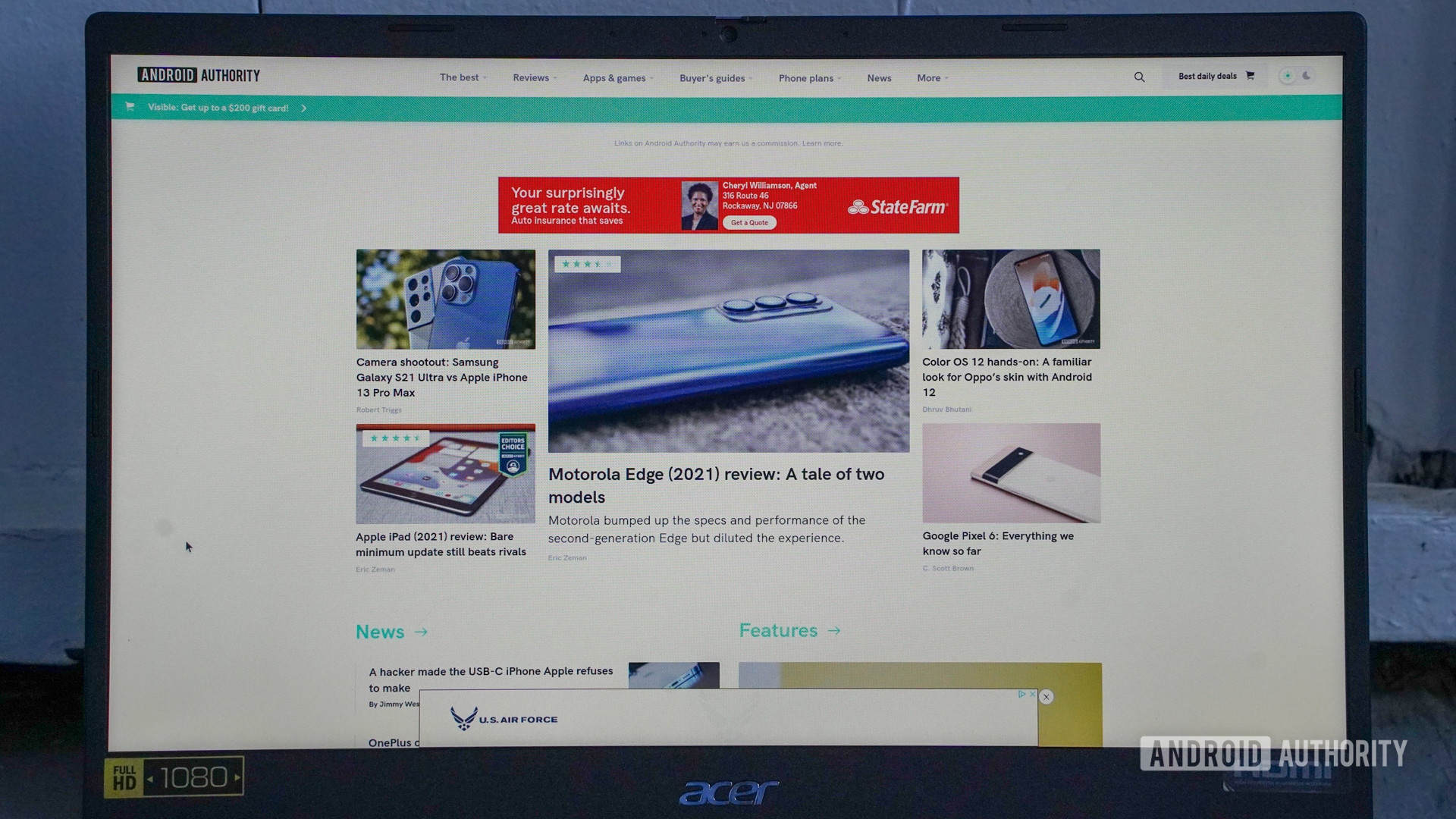 Acer Chromebook 515 display