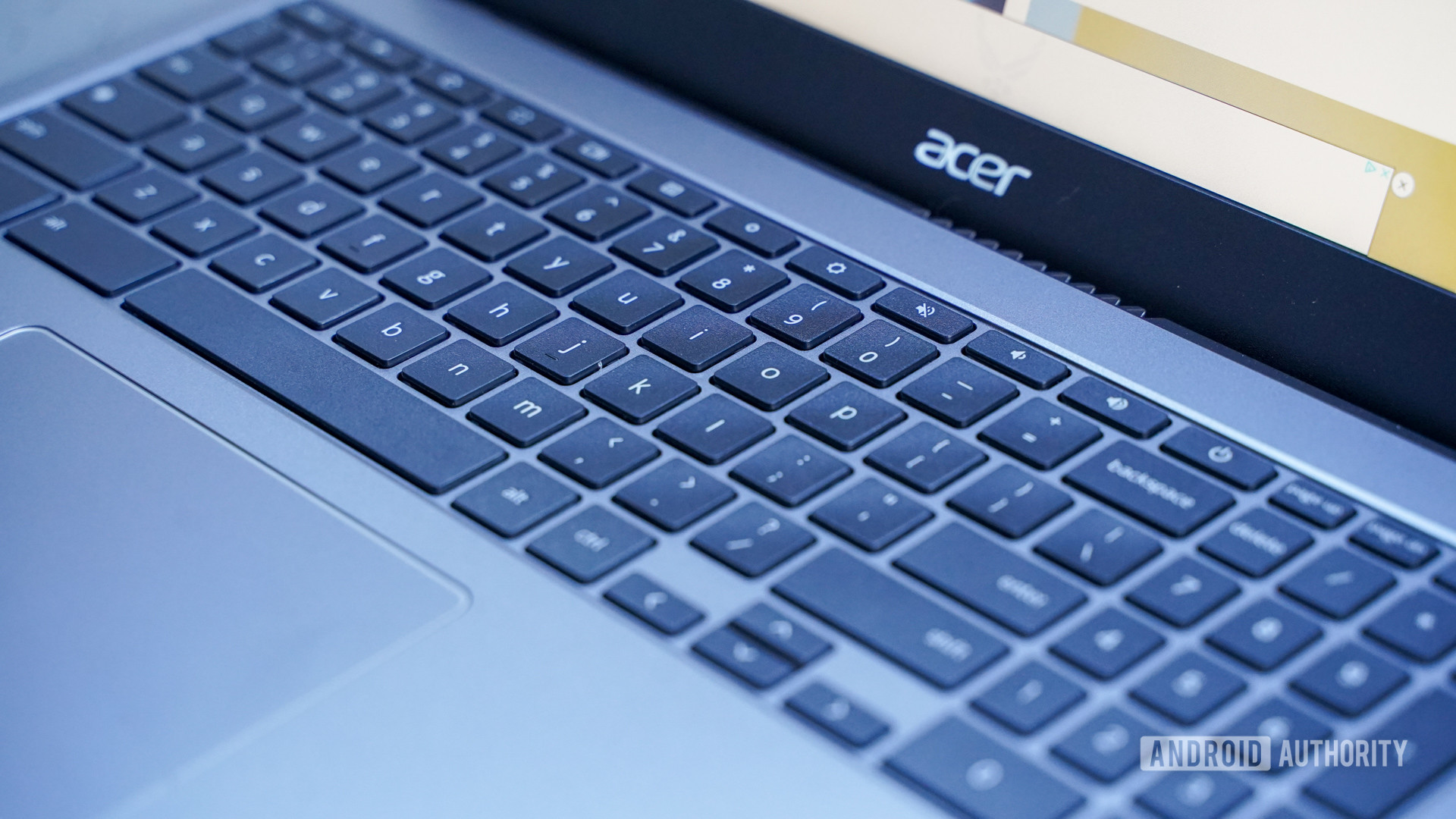 Acer Chromebook 515 keyboard right profile