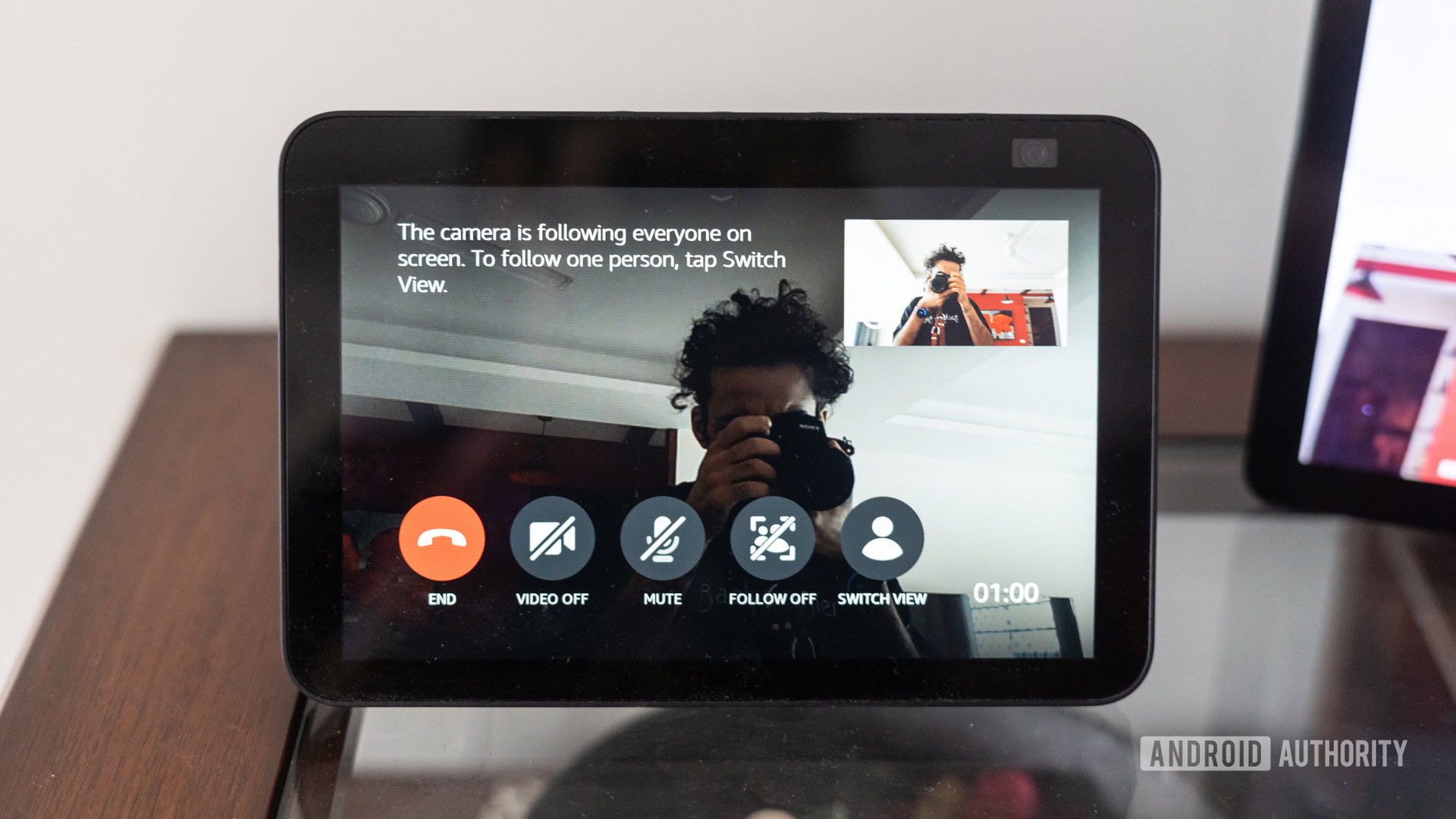 Amazon Echo Show 8 camera following people