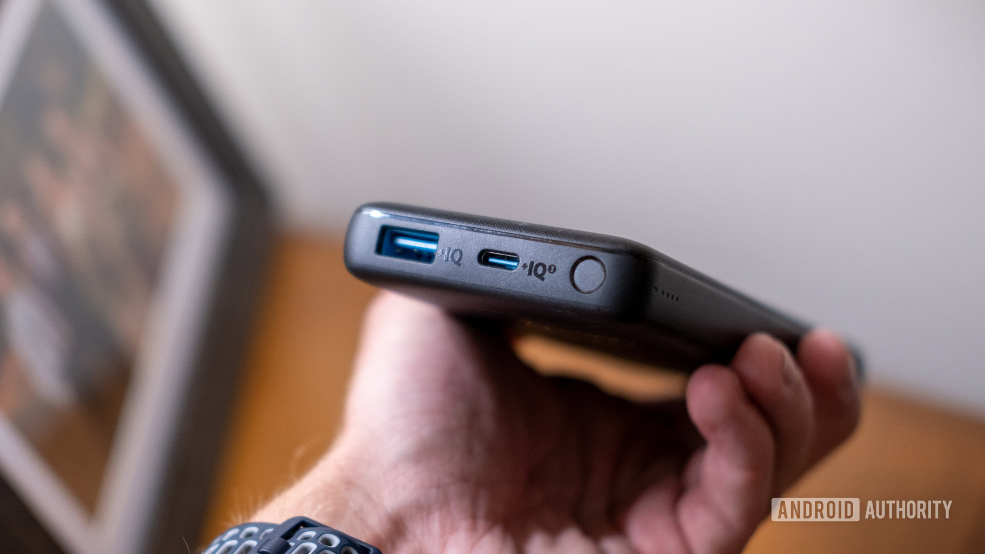 Anker PowerCore III wireless ports close up