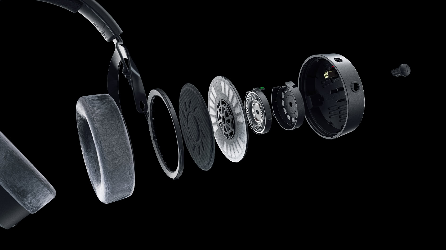 An exploded view of the beyerdynamic DT 900 PRO X.