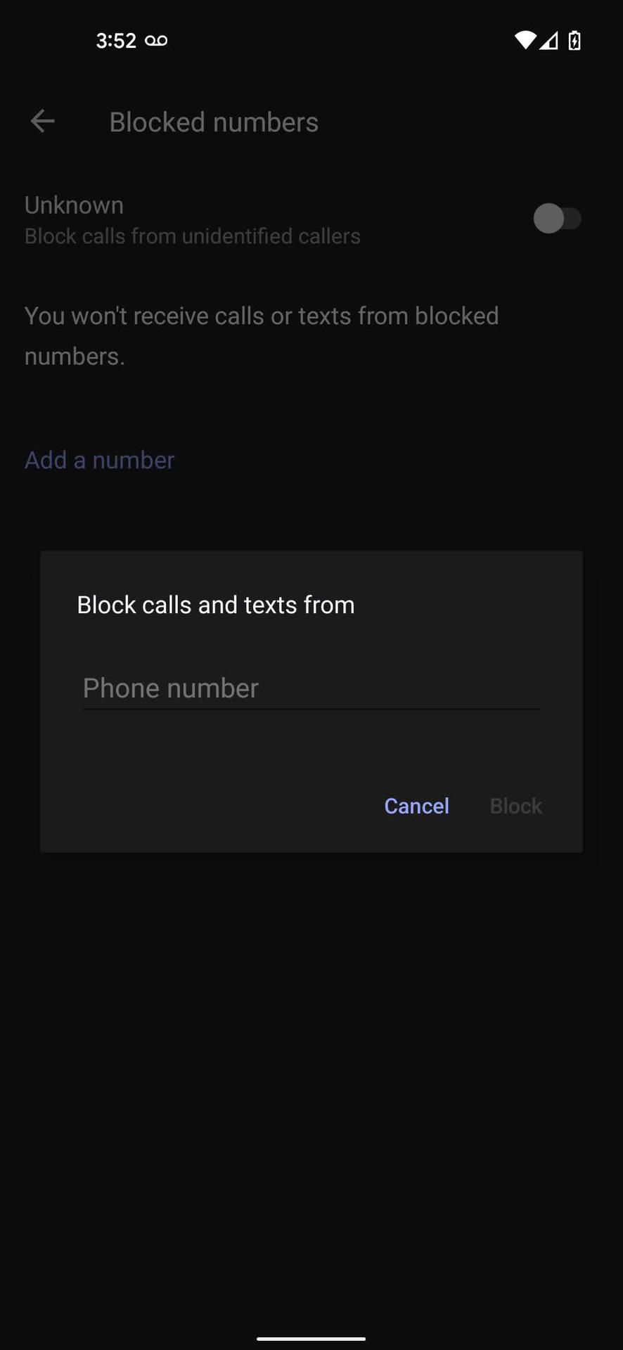 Block specific phone numbers 4