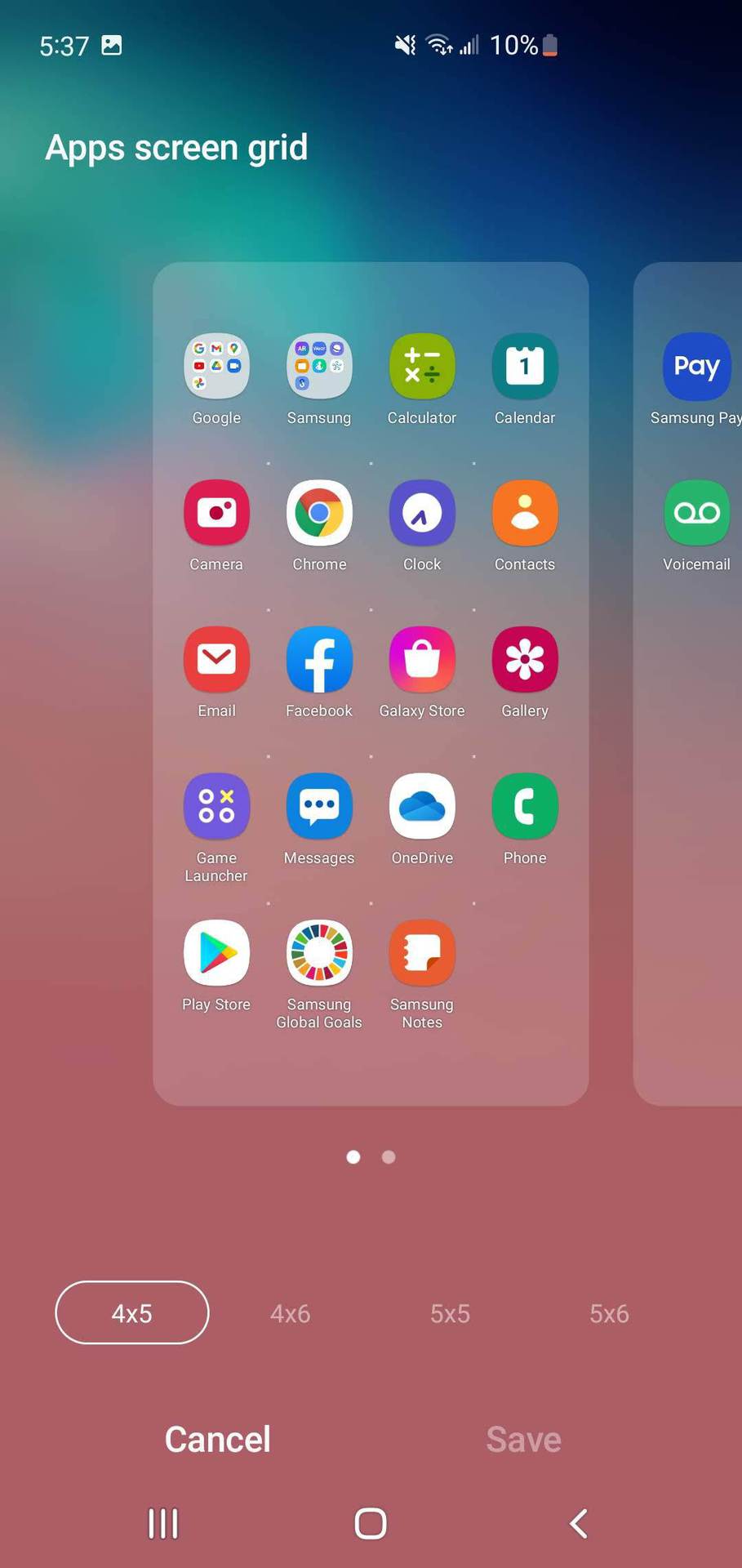 Change icon size on Samsung phones 4