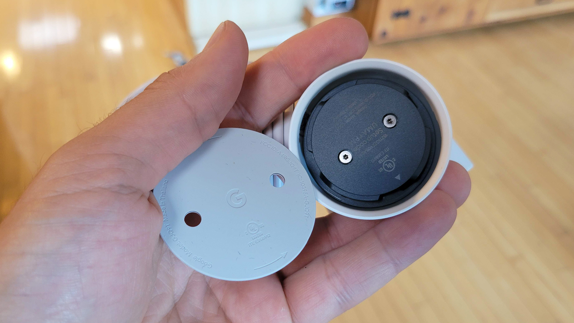 Google Nest Cam Wired Review Bottom Twisted off