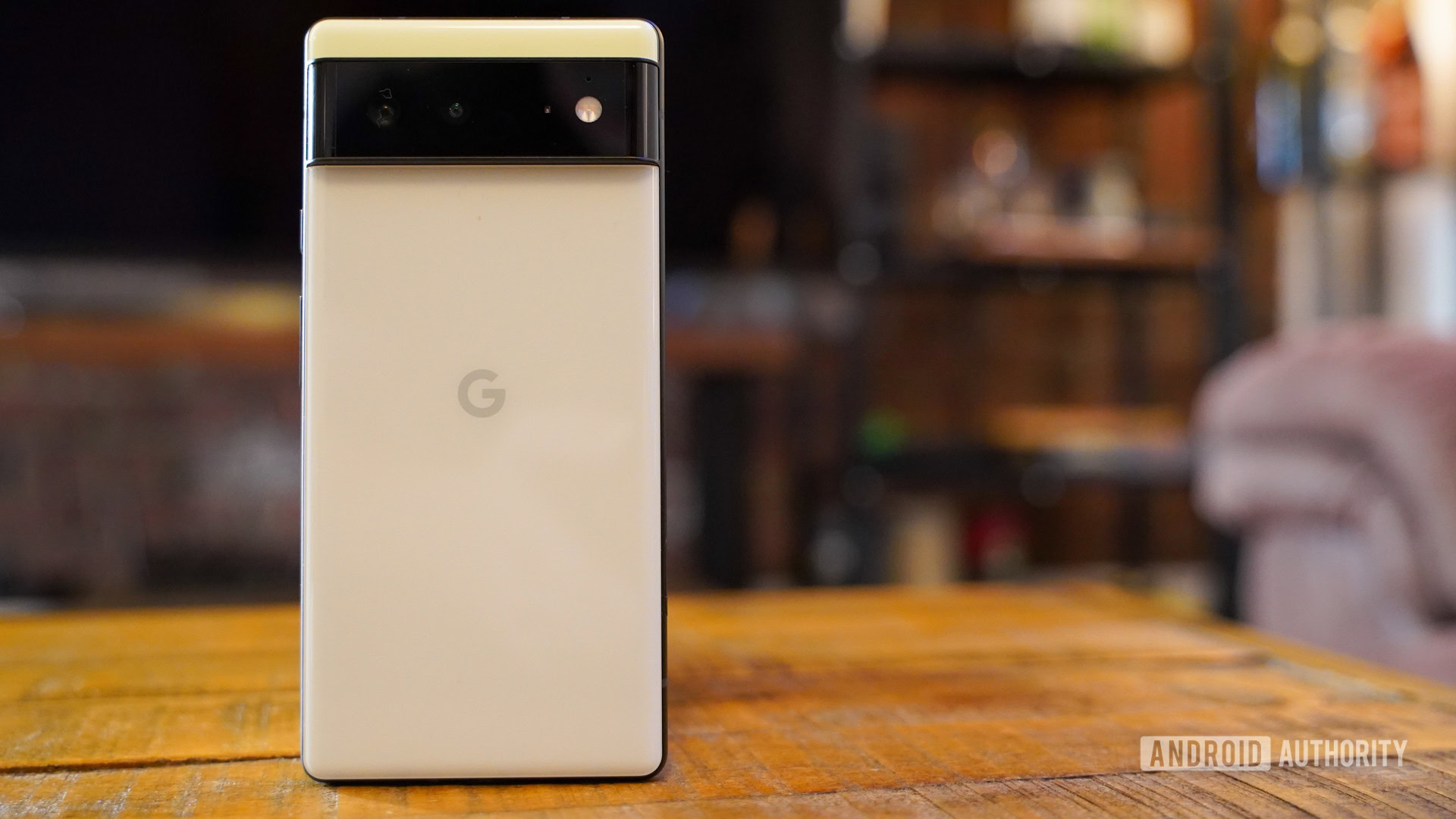 Google Pixel 6 Pro standing on a table