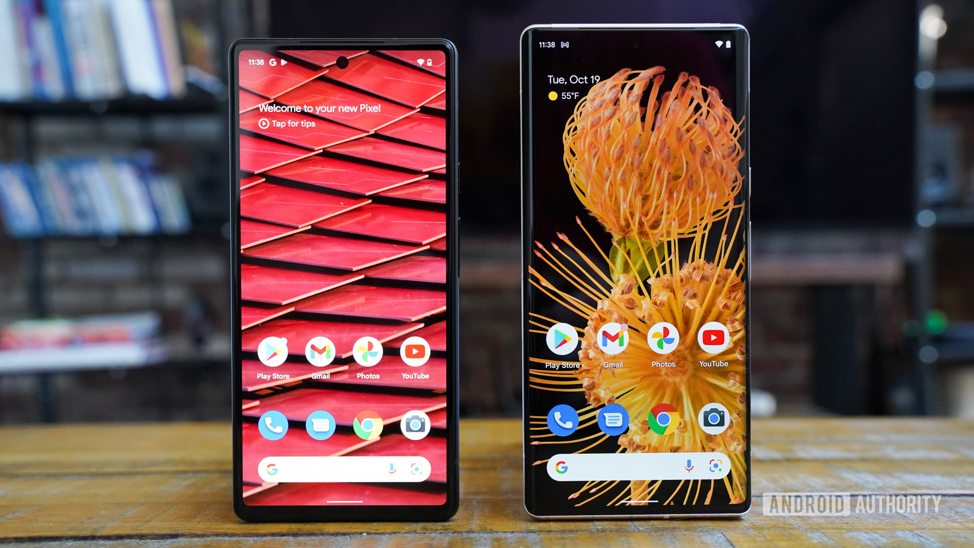 Google Pixel 6 and Pixel 6 Pro displays