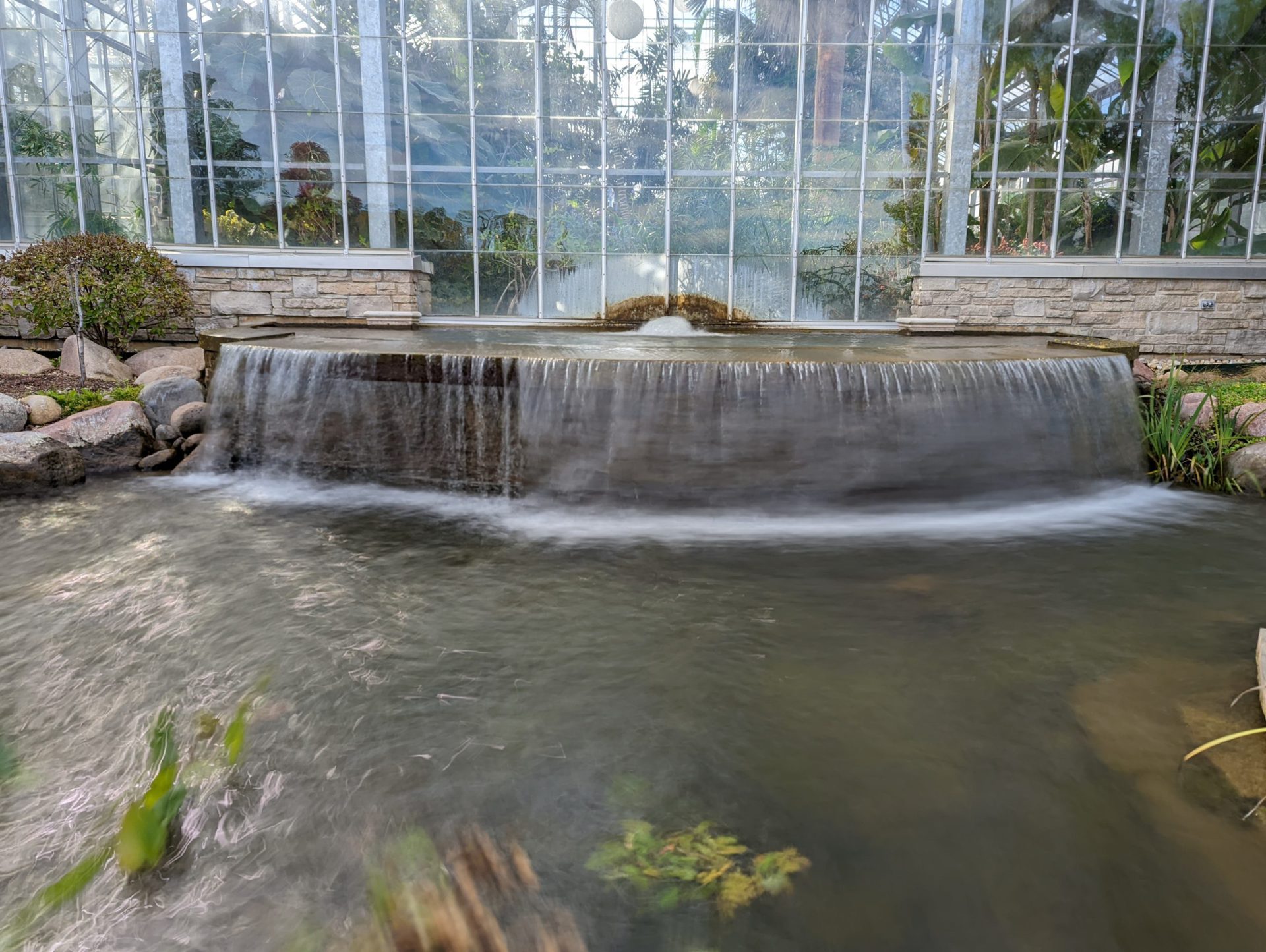 A motion photo long exposure image taken with the Google Pixel 6 showing a waterfall