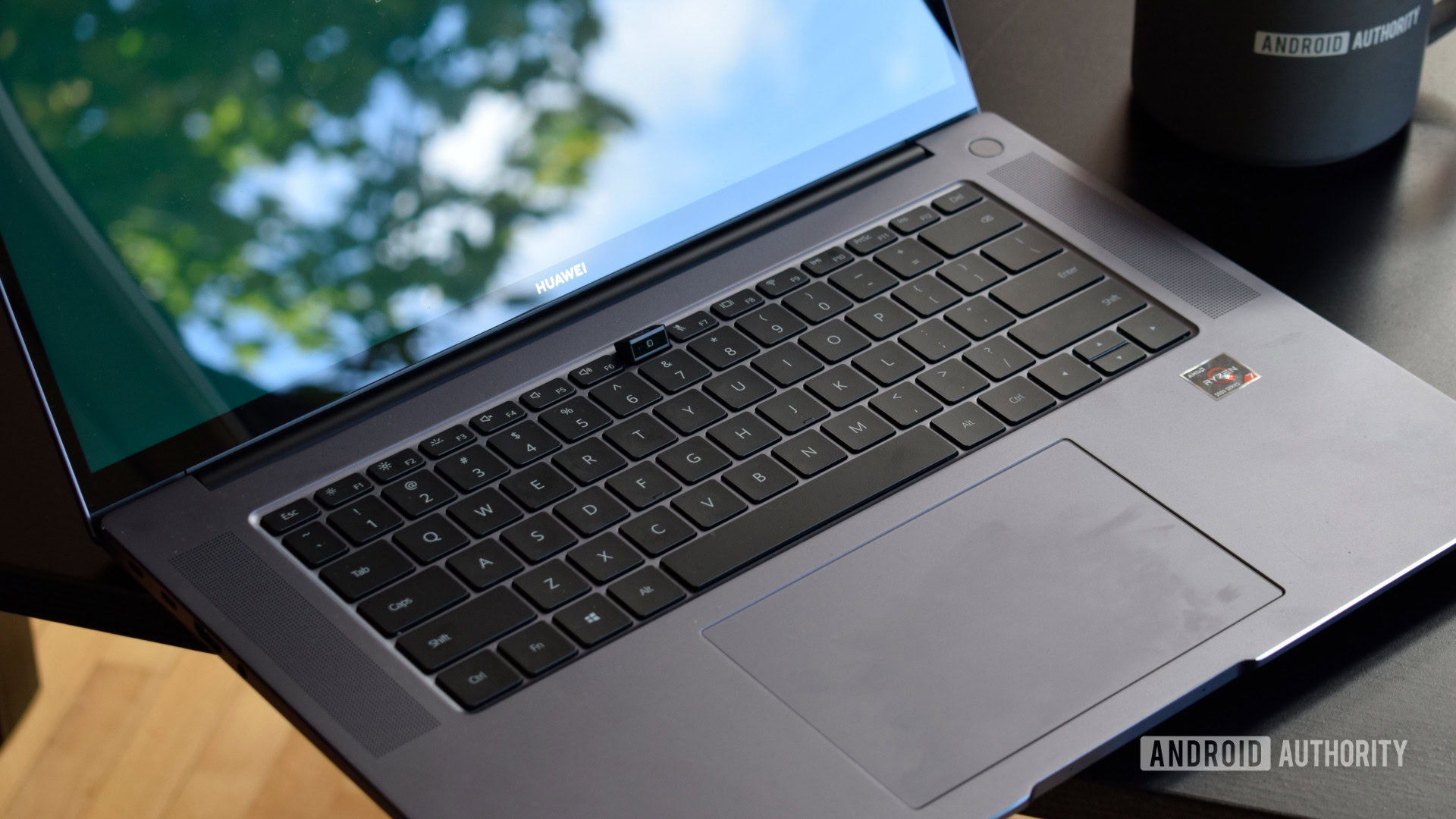 HUAWEI MateBook 16 review keyboard on table