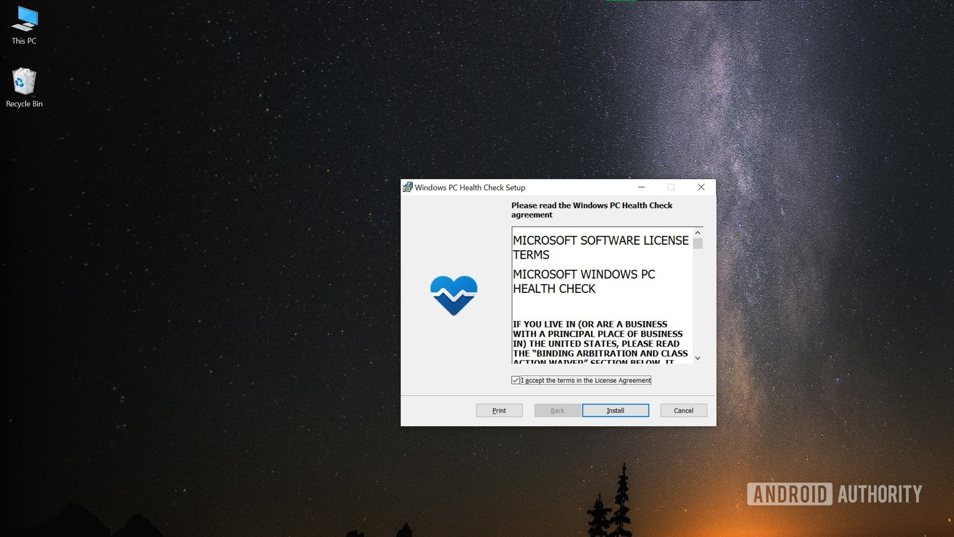 Install Windows 11 PC Health Checker app