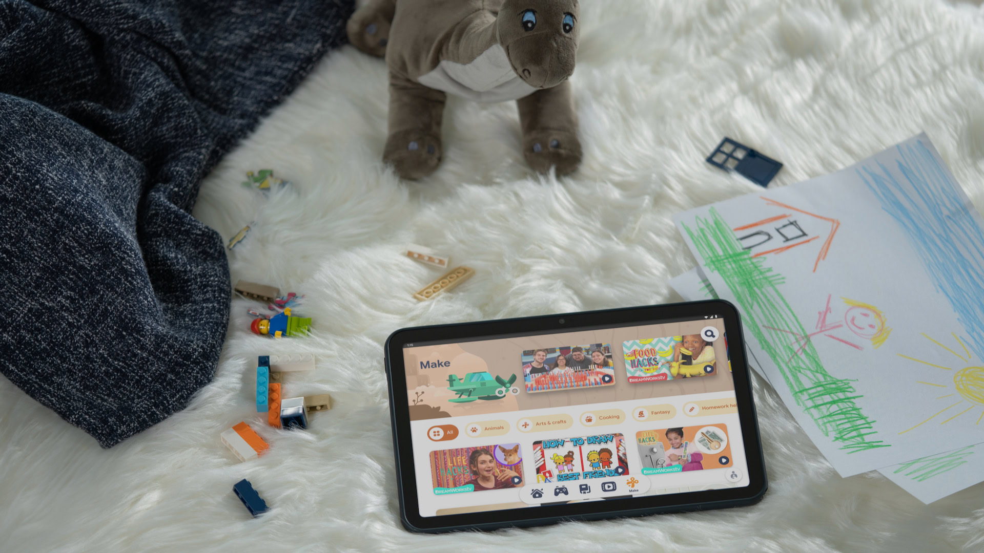 Nokia T20 tablet with kids stuff