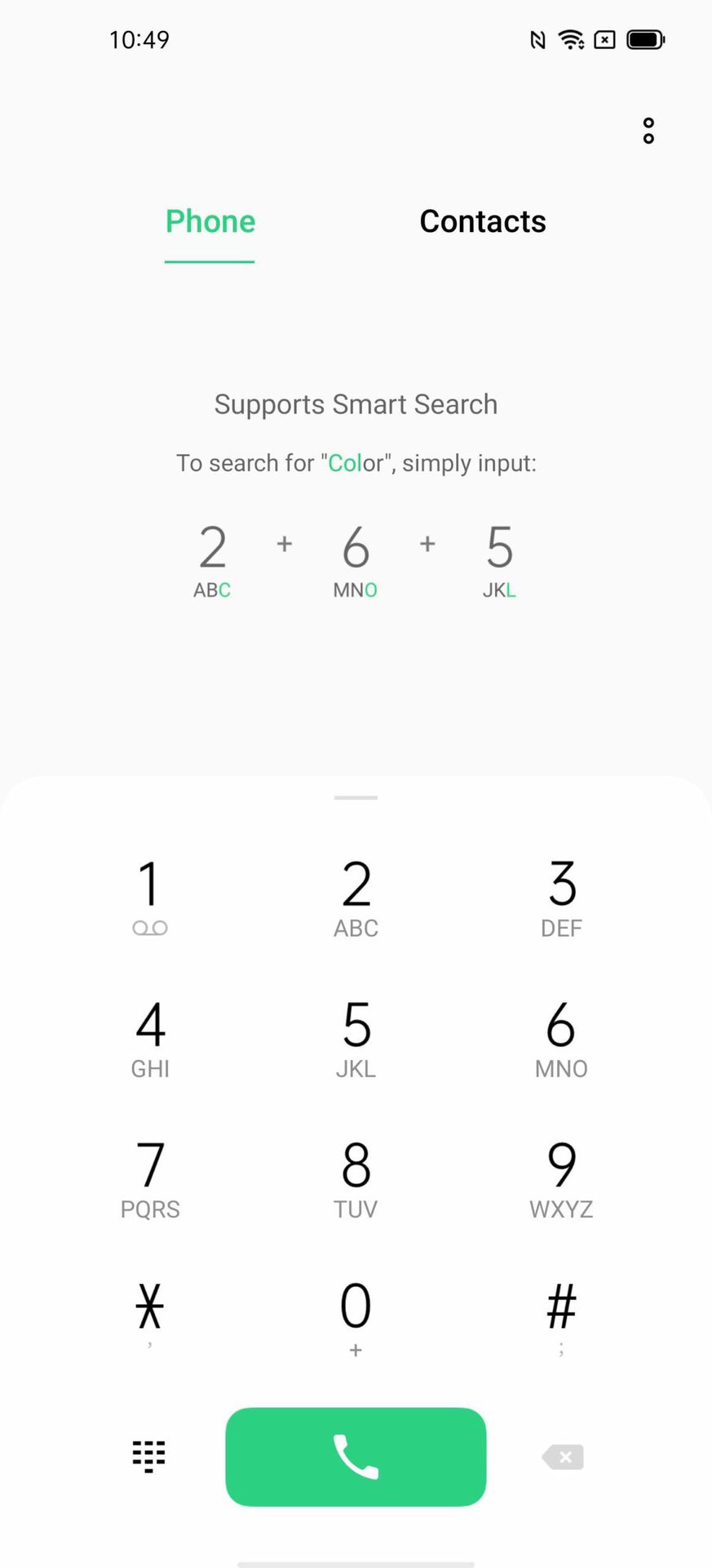 Oppo Color OS 11 Screenshot 3 showing Keypad