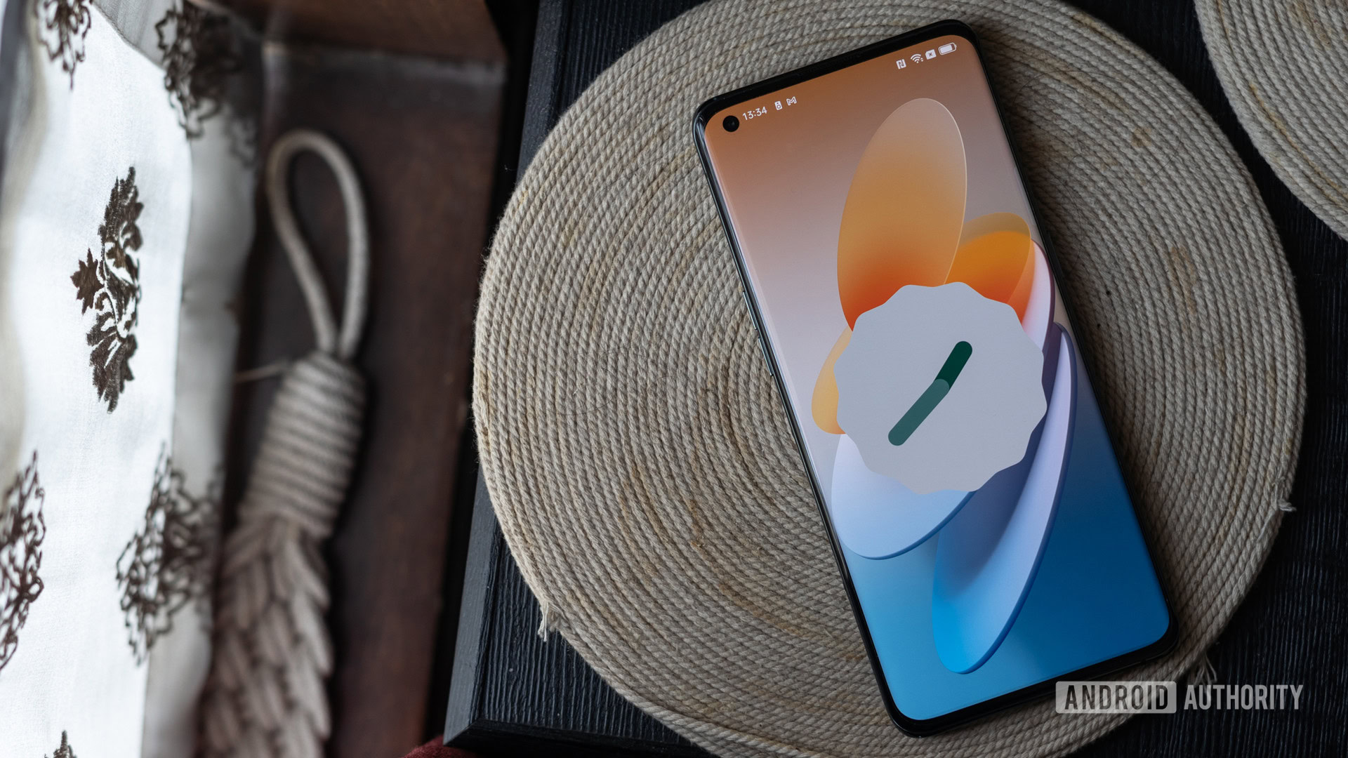 OPPO Find X3 Pro showing Android 12 logo easter egg