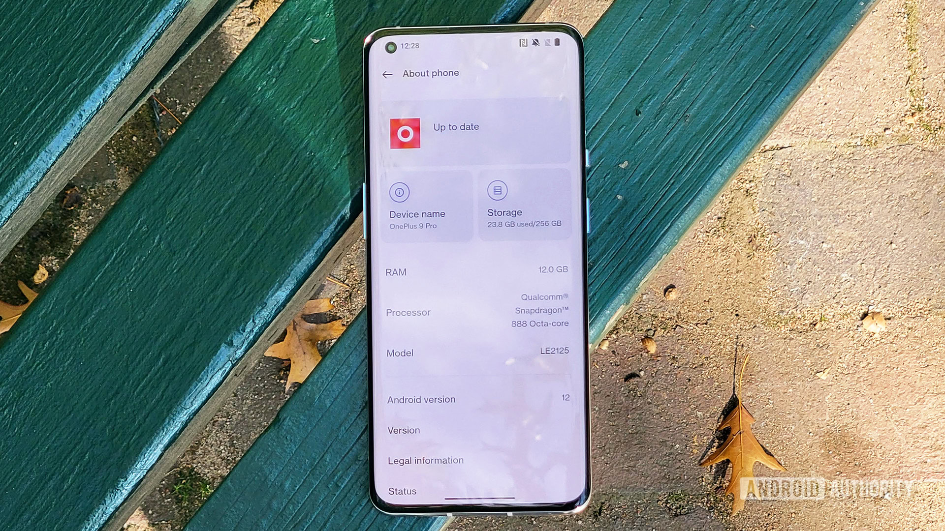 Oxygen OS 12 Beta Información en la página del teléfono