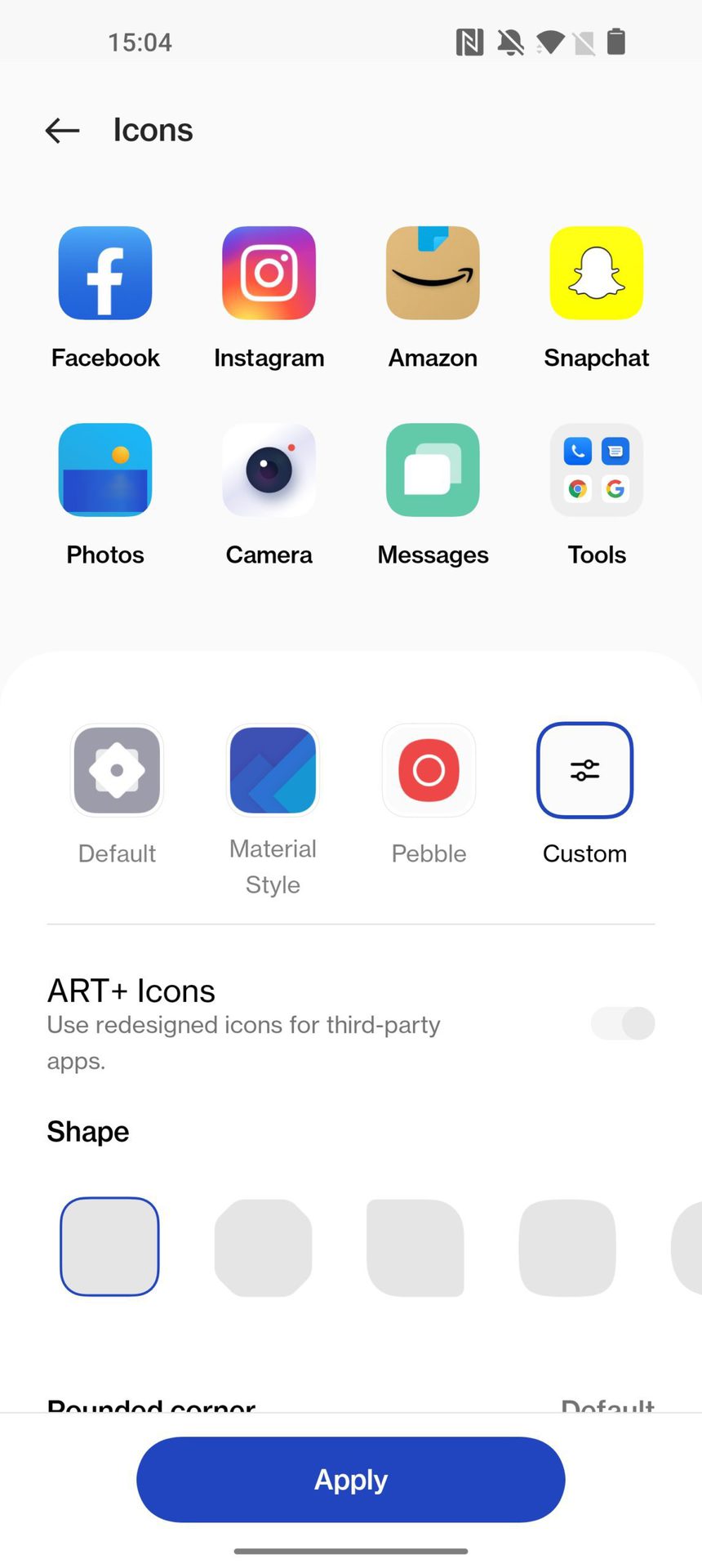 Oxygen OS 12 Beta Screenshot 2 showing app icons