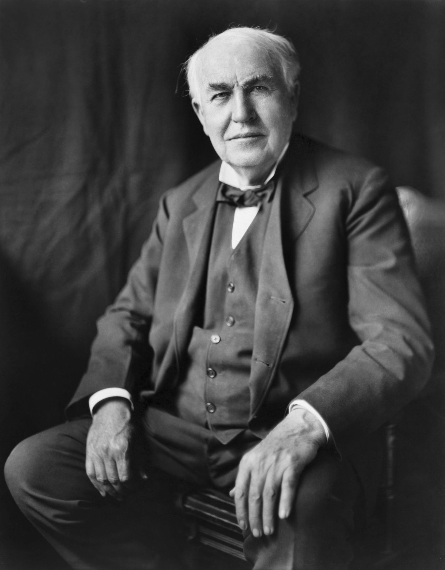 Thomas Edison black and white photograph