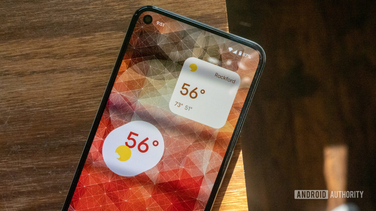 android weather widgets android 12 material you google apps beta