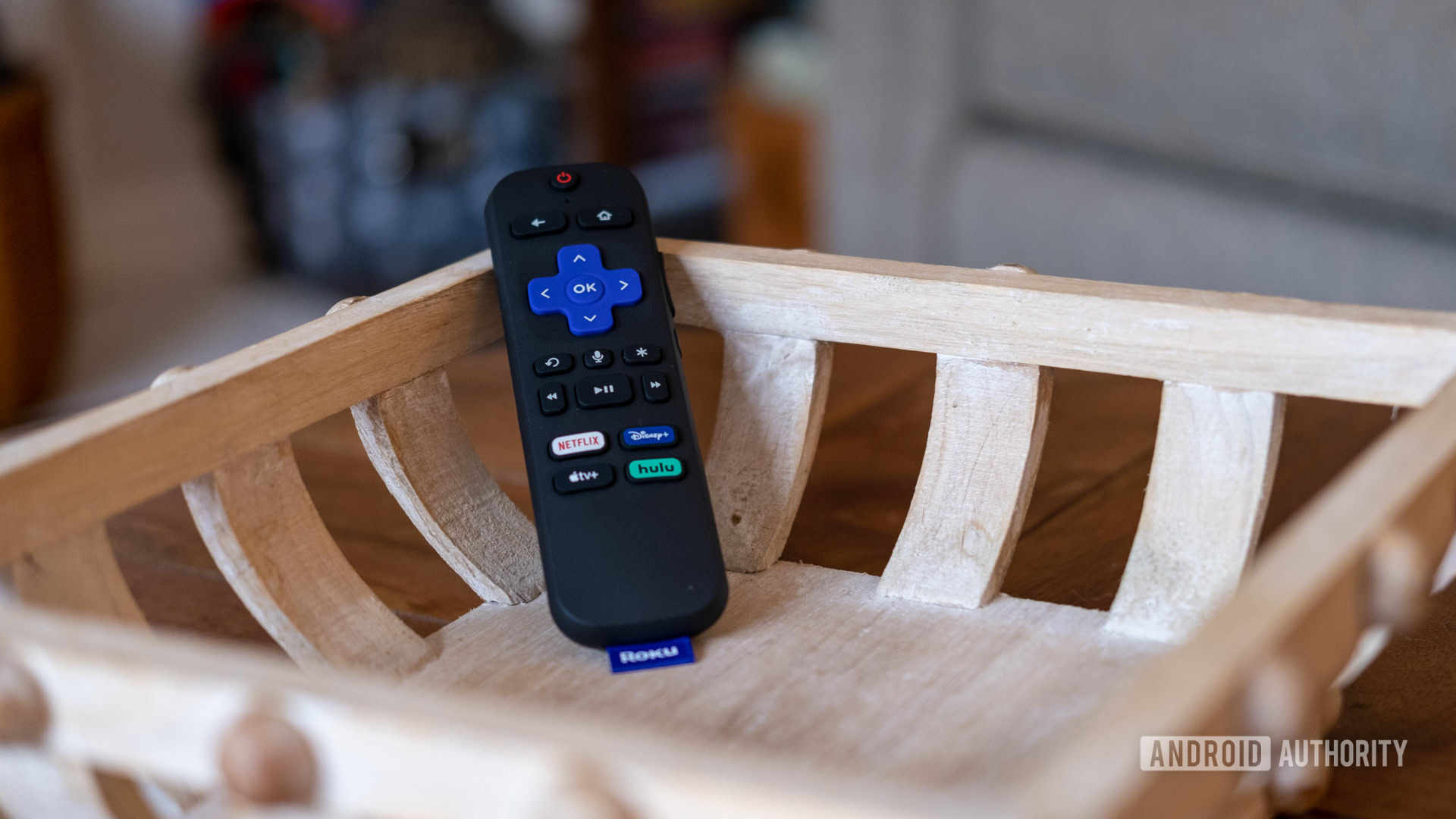 roku remote in basket