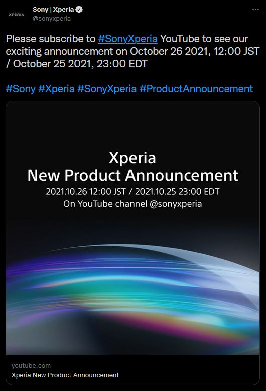 sony xperia launch october 2021