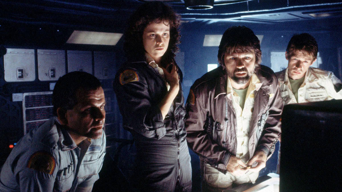 Ripley stands with the crew of the Nostromo in Alien - best showtime movies