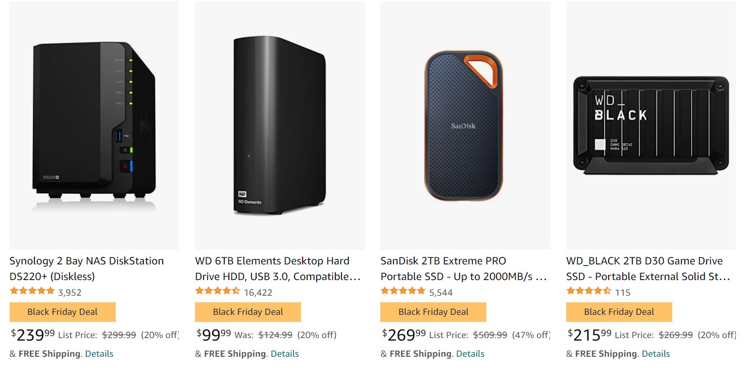 Amazon Black Friday SSD deals