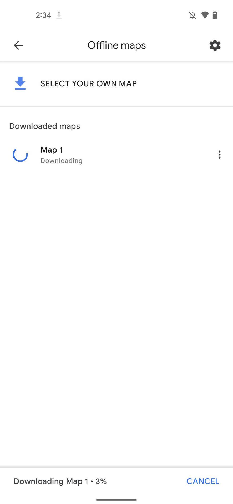 Donwload offline maps on Google Maps 5