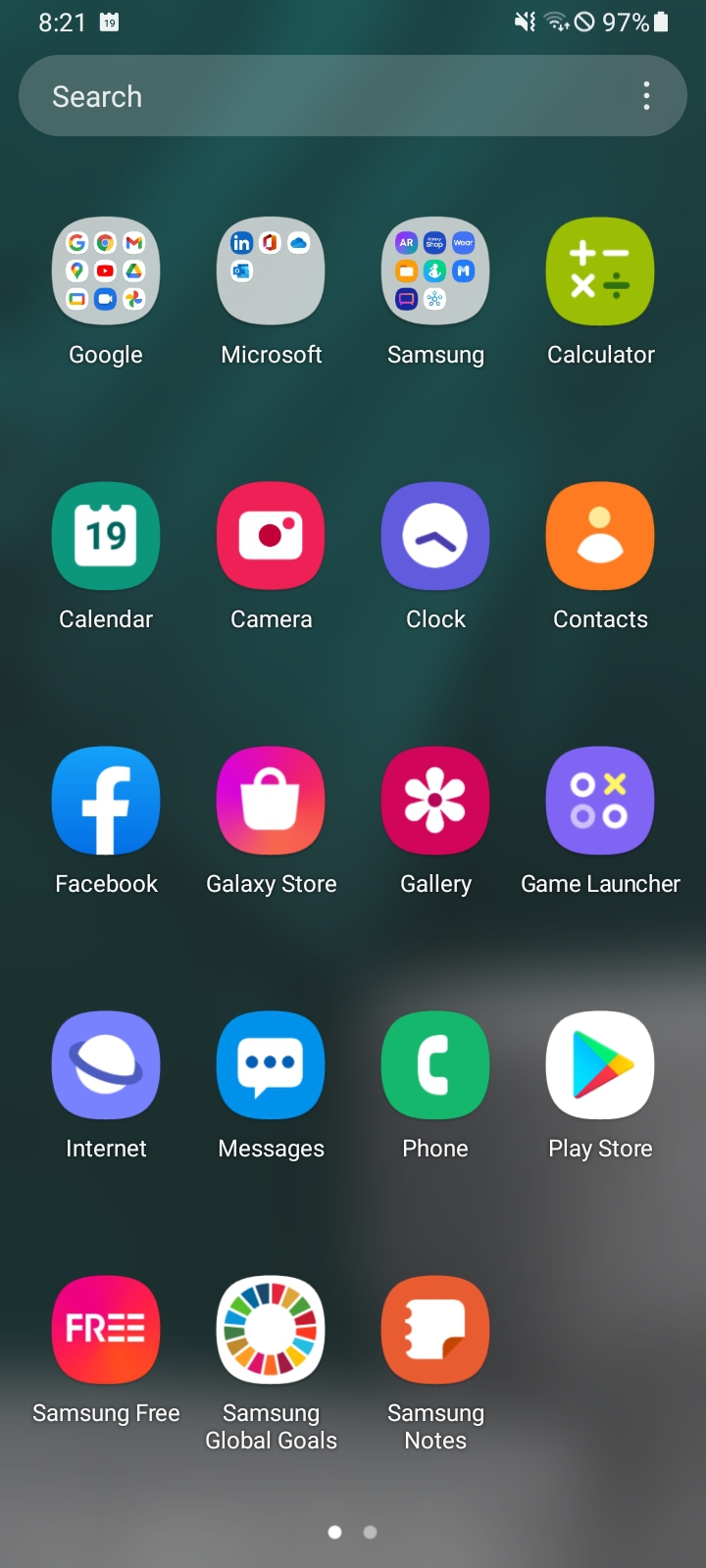 Galaxy A32 OneUI app drawer