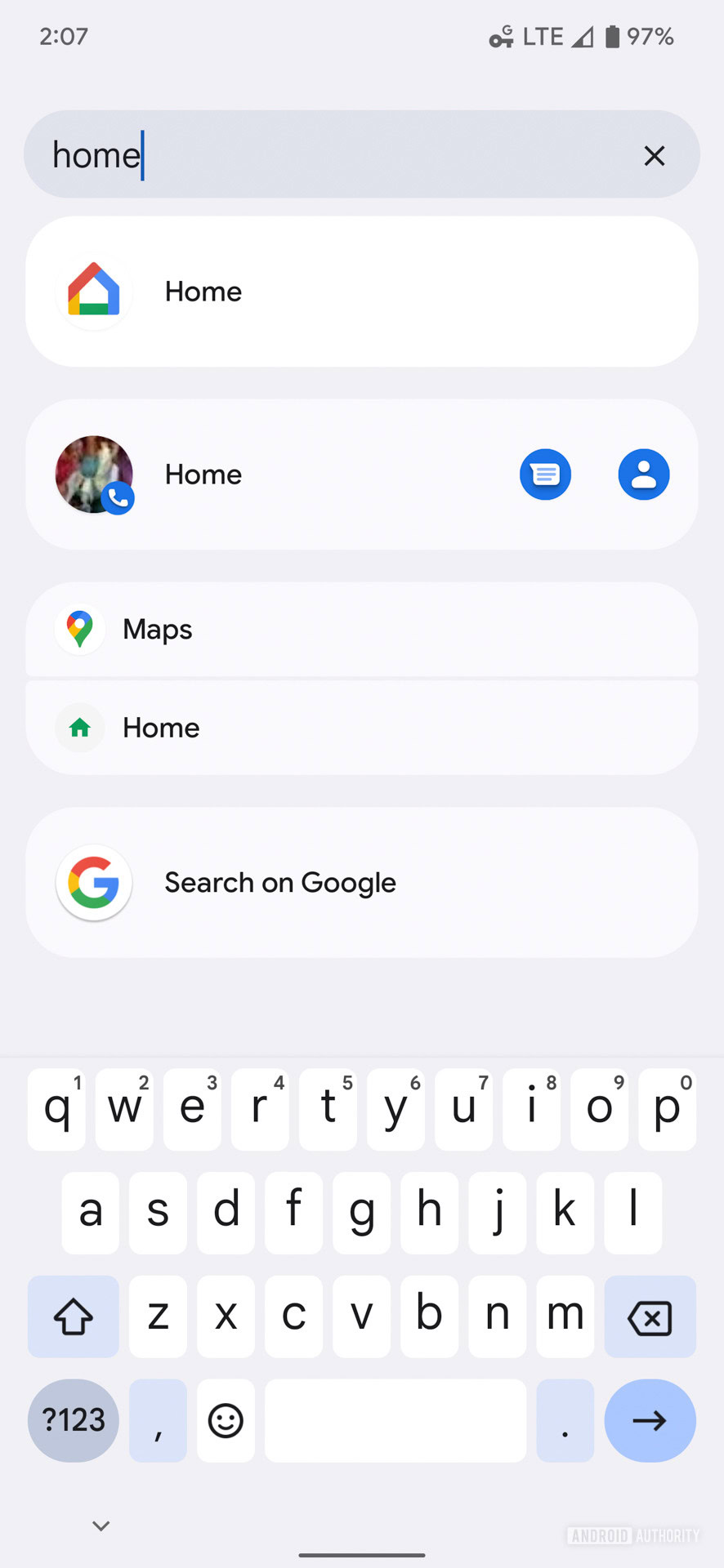 Google Android 12 AppSearch for Home