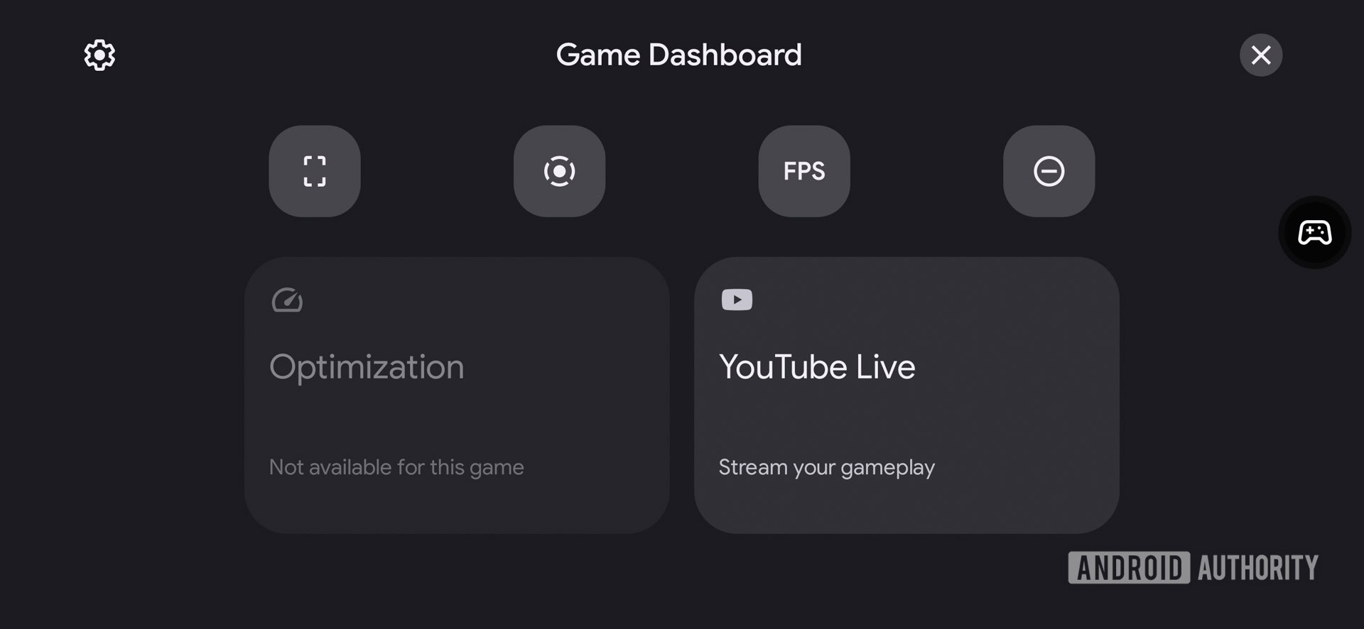 Google Android 12 Game Dashboard