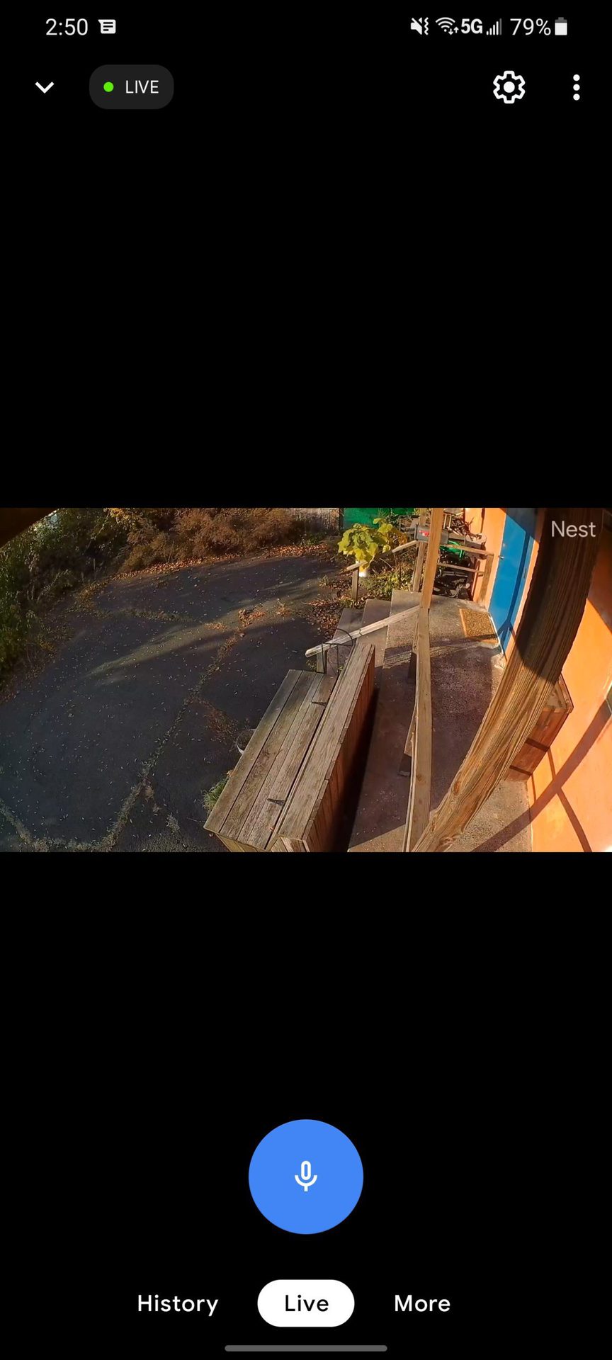 Google Nest Cam with Floodlight Screenshot camera feed