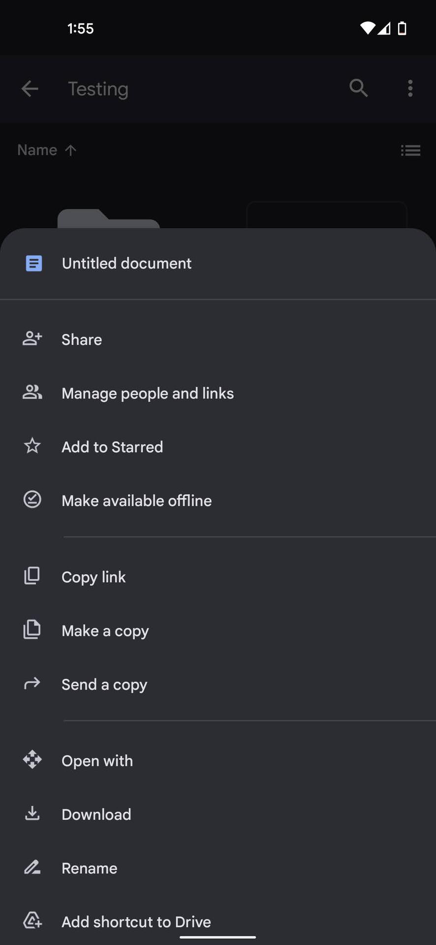 Make a file available offline on Google Drive app 2