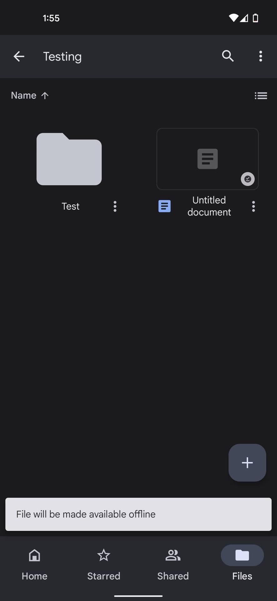 Make a file available offline on Google Drive app 3