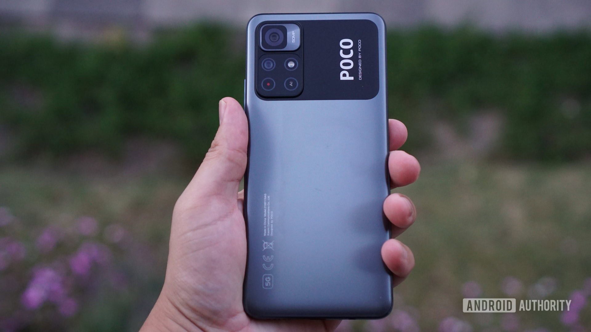 The back of the POCO M4 Pro. - The best phones under £200