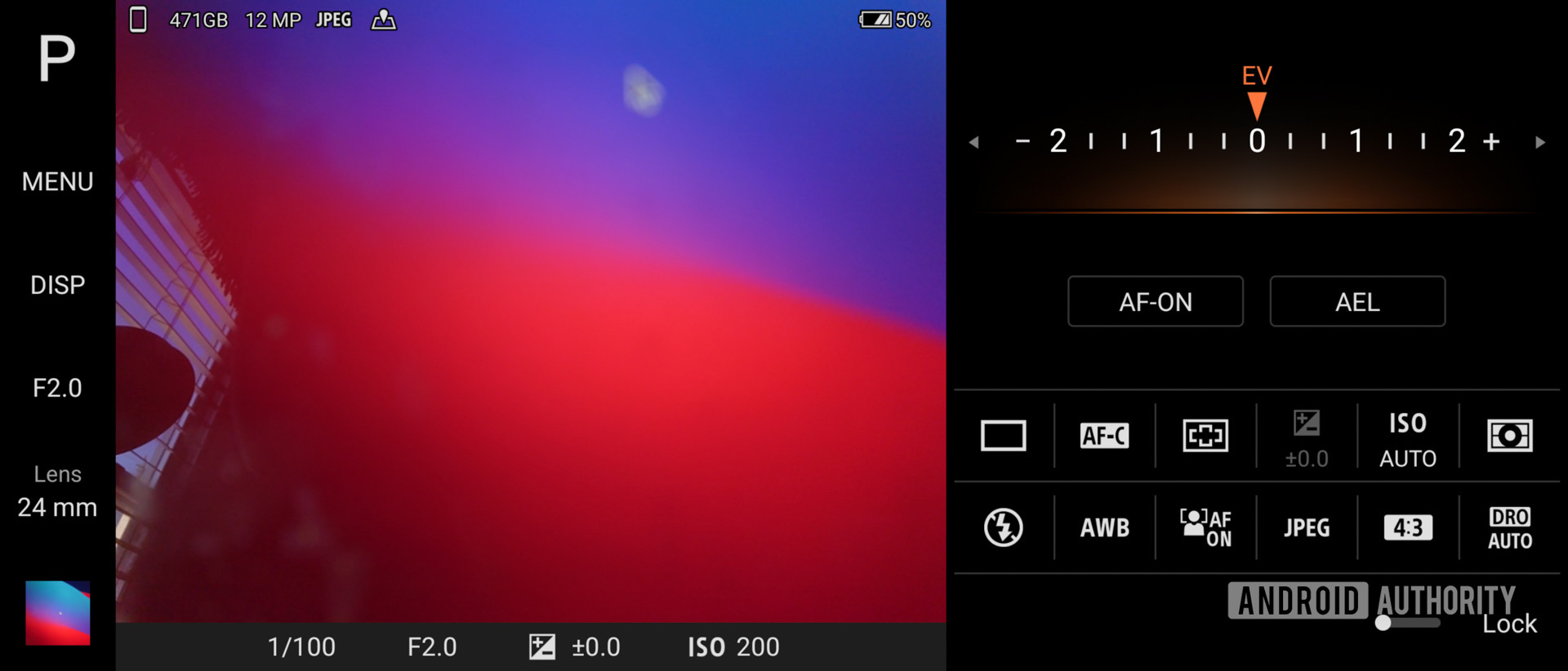 Sony Xperia Pro I Photography Pro main screen
