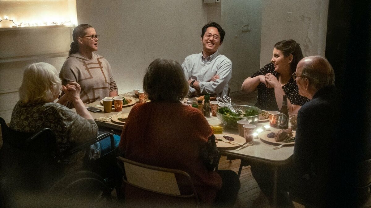 A family sits at a dinner table together in The Humans - best showtime movies