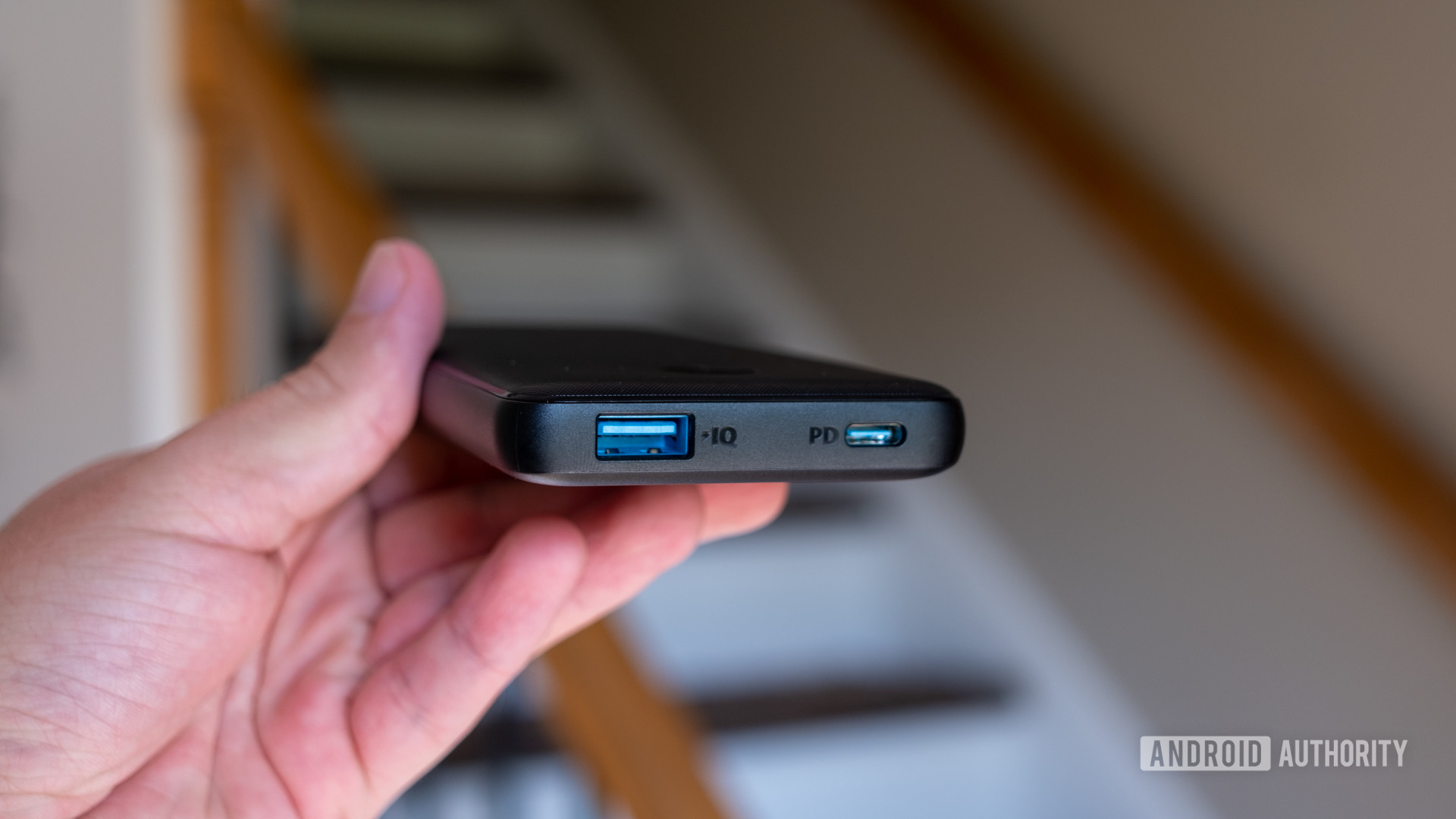 The Anker PowerCore Slim PD buttons