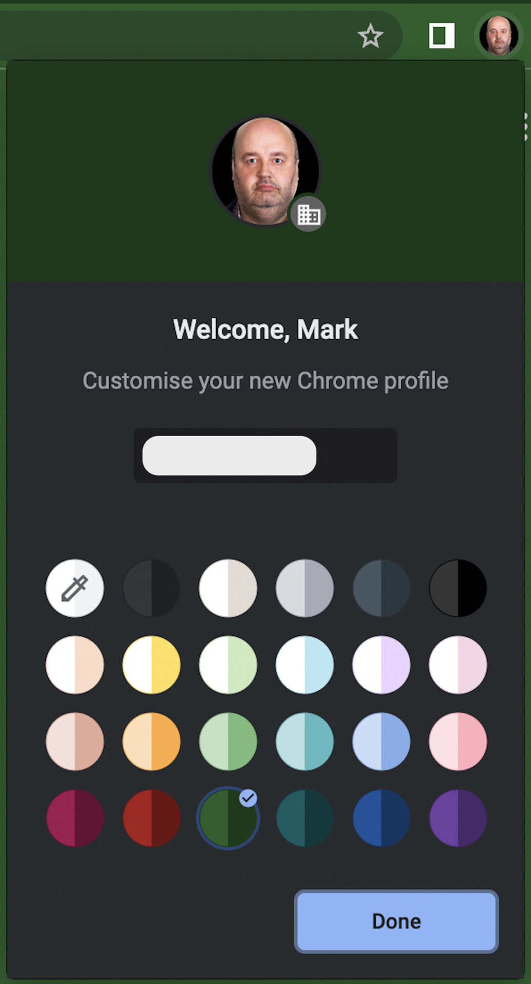 customize chrome profile