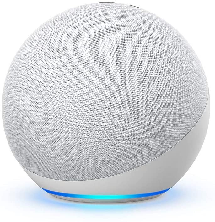 The 4th-gen Echo Dot in white