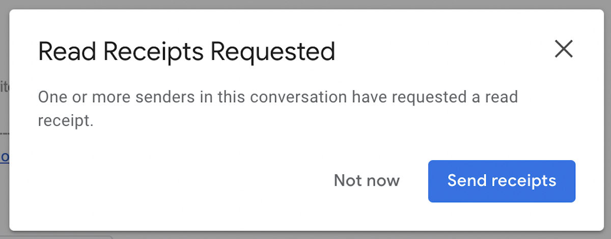 gmail read receipt request