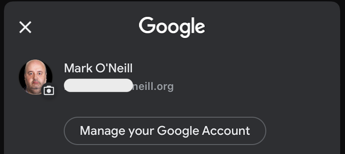 manage google account