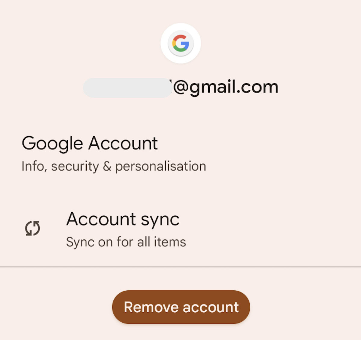 remove gmail android