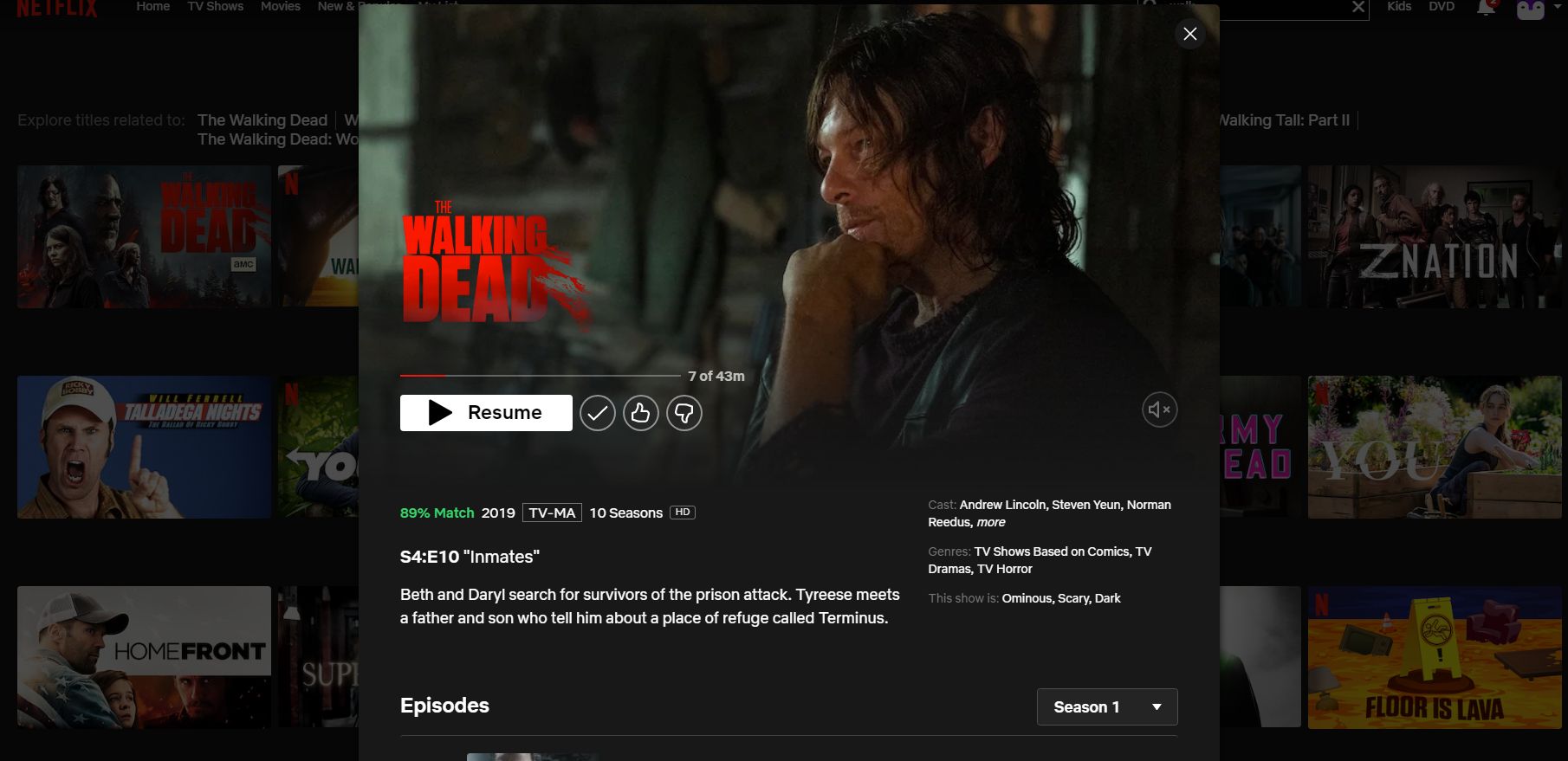 The Walking Dead on Netflix